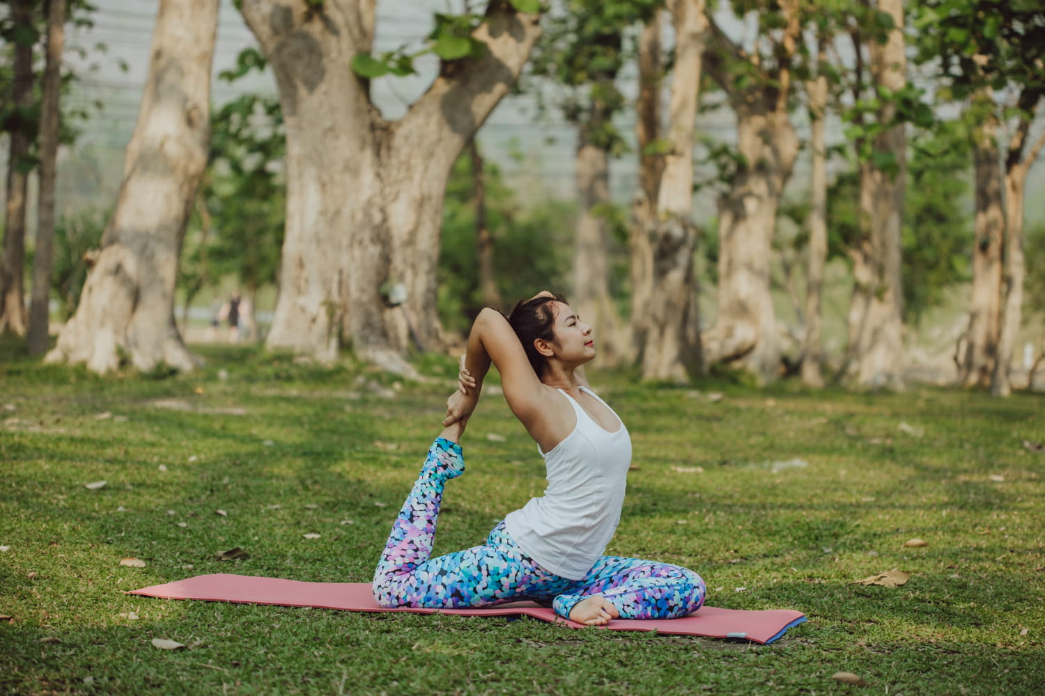 Stress Relief and Beauty yoga in a picturesque outdoor setting