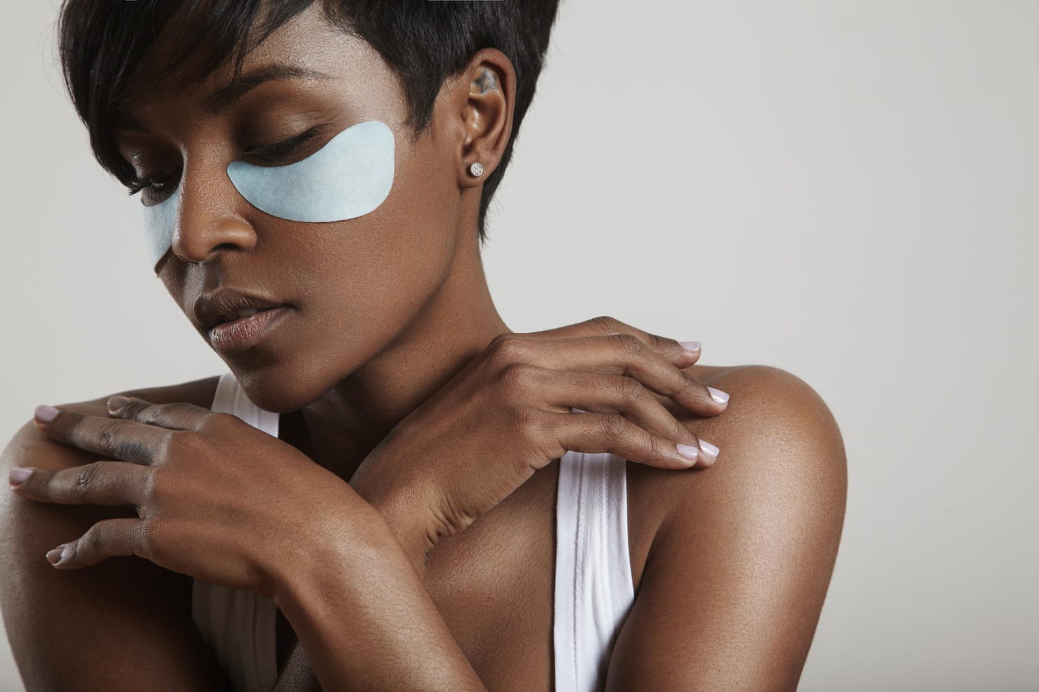 Black skin is gently exfoliated to reveal a smoother texture.