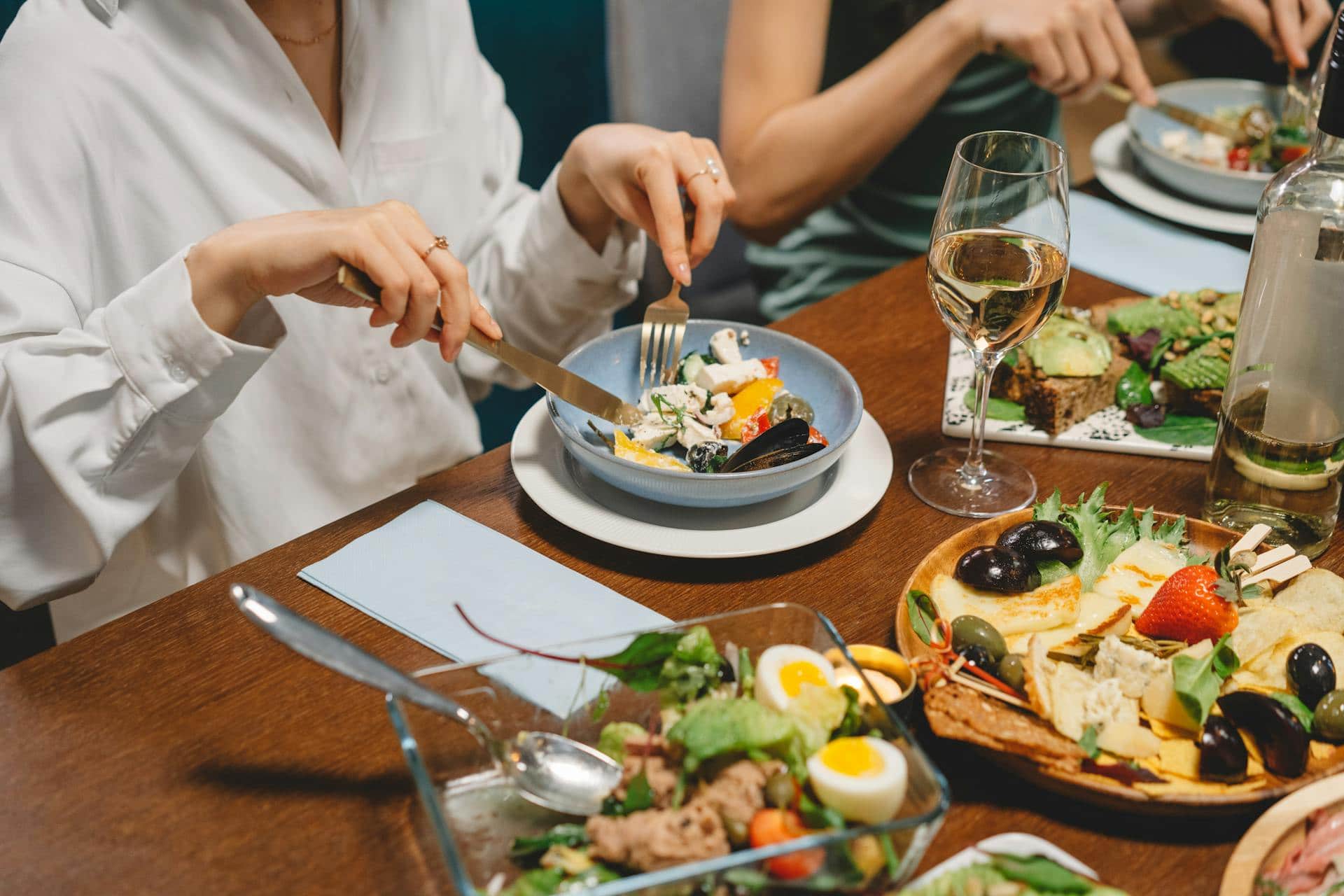 Practicing mindful eating for better digestion.